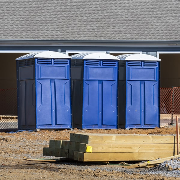 how often are the portable restrooms cleaned and serviced during a rental period in Adirondack NY